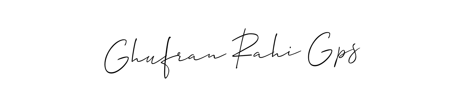 Design your own signature with our free online signature maker. With this signature software, you can create a handwritten (Allison_Script) signature for name Ghufran Rahi Gps. Ghufran Rahi Gps signature style 2 images and pictures png