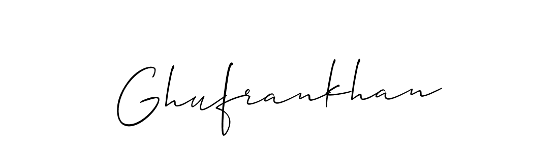 It looks lik you need a new signature style for name Ghufrankhan. Design unique handwritten (Allison_Script) signature with our free signature maker in just a few clicks. Ghufrankhan signature style 2 images and pictures png