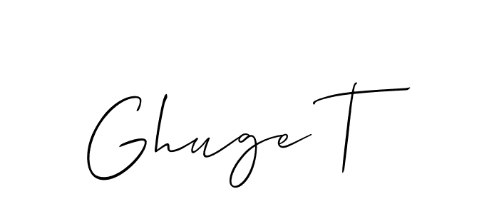 How to make Ghuge T signature? Allison_Script is a professional autograph style. Create handwritten signature for Ghuge T name. Ghuge T signature style 2 images and pictures png