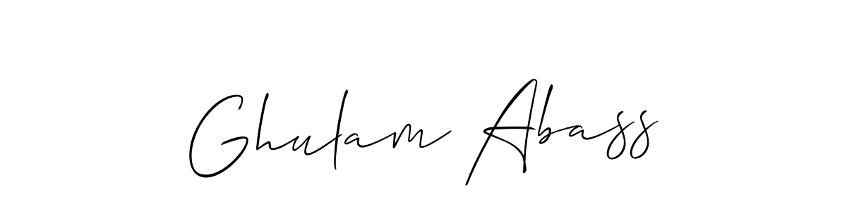 Ghulam Abass stylish signature style. Best Handwritten Sign (Allison_Script) for my name. Handwritten Signature Collection Ideas for my name Ghulam Abass. Ghulam Abass signature style 2 images and pictures png