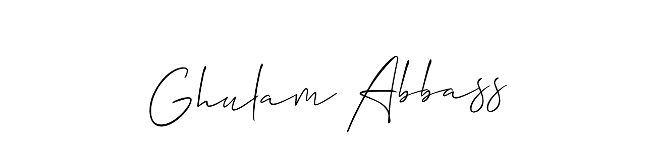 Use a signature maker to create a handwritten signature online. With this signature software, you can design (Allison_Script) your own signature for name Ghulam Abbass. Ghulam Abbass signature style 2 images and pictures png