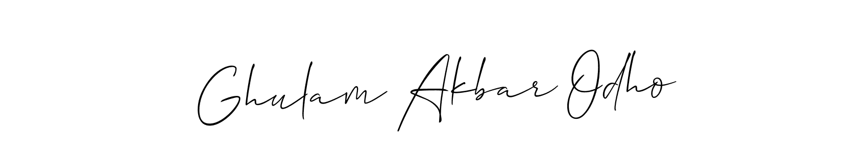 This is the best signature style for the Ghulam Akbar Odho name. Also you like these signature font (Allison_Script). Mix name signature. Ghulam Akbar Odho signature style 2 images and pictures png