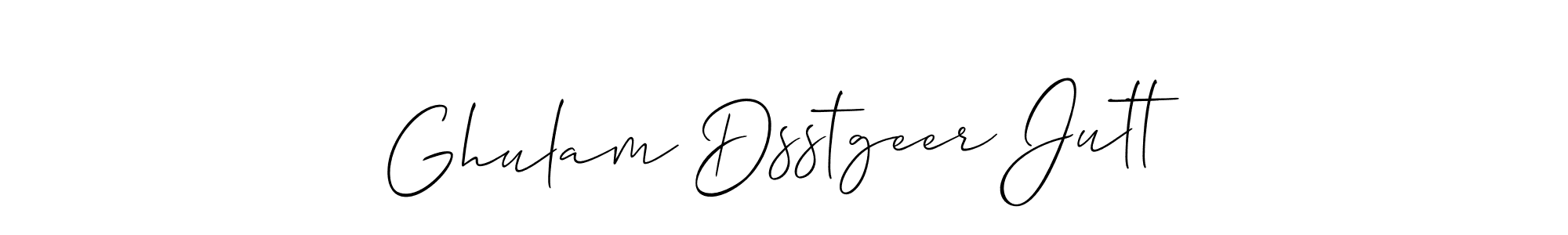 How to Draw Ghulam Dsstgeer Jutt signature style? Allison_Script is a latest design signature styles for name Ghulam Dsstgeer Jutt. Ghulam Dsstgeer Jutt signature style 2 images and pictures png