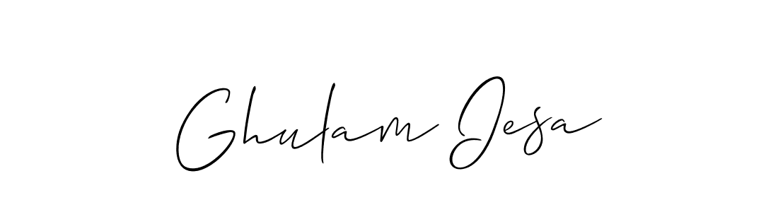 How to make Ghulam Iesa signature? Allison_Script is a professional autograph style. Create handwritten signature for Ghulam Iesa name. Ghulam Iesa signature style 2 images and pictures png