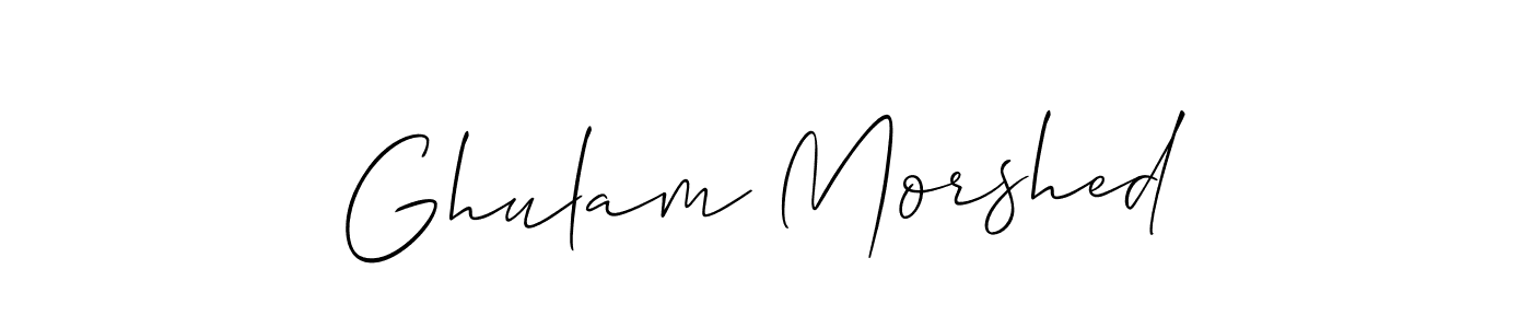 How to make Ghulam Morshed name signature. Use Allison_Script style for creating short signs online. This is the latest handwritten sign. Ghulam Morshed signature style 2 images and pictures png