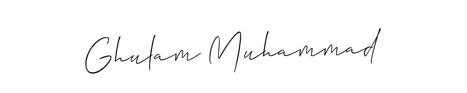 Ghulam Muhammad stylish signature style. Best Handwritten Sign (Allison_Script) for my name. Handwritten Signature Collection Ideas for my name Ghulam Muhammad. Ghulam Muhammad signature style 2 images and pictures png