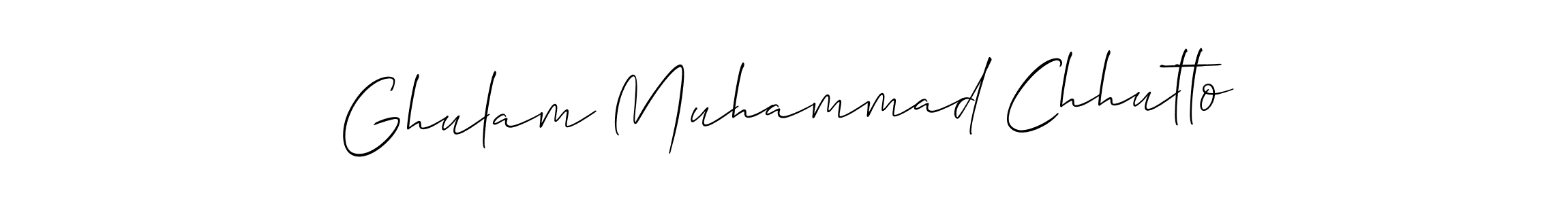 Make a short Ghulam Muhammad Chhutto signature style. Manage your documents anywhere anytime using Allison_Script. Create and add eSignatures, submit forms, share and send files easily. Ghulam Muhammad Chhutto signature style 2 images and pictures png