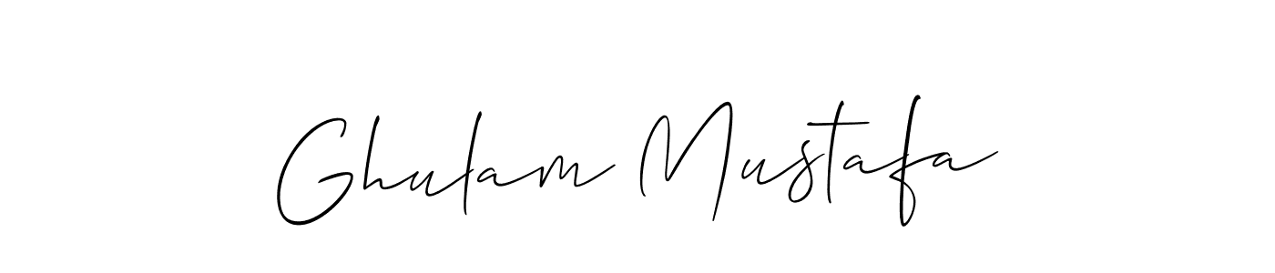 How to make Ghulam Mustafa name signature. Use Allison_Script style for creating short signs online. This is the latest handwritten sign. Ghulam Mustafa signature style 2 images and pictures png