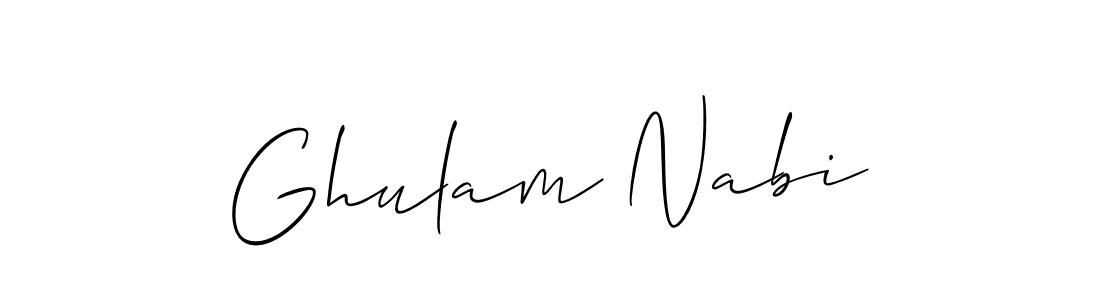 Also we have Ghulam Nabi name is the best signature style. Create professional handwritten signature collection using Allison_Script autograph style. Ghulam Nabi signature style 2 images and pictures png