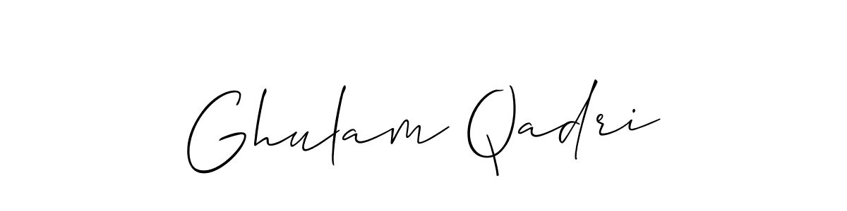 if you are searching for the best signature style for your name Ghulam Qadri. so please give up your signature search. here we have designed multiple signature styles  using Allison_Script. Ghulam Qadri signature style 2 images and pictures png