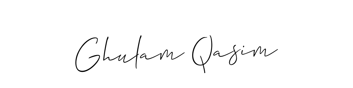 This is the best signature style for the Ghulam Qasim name. Also you like these signature font (Allison_Script). Mix name signature. Ghulam Qasim signature style 2 images and pictures png