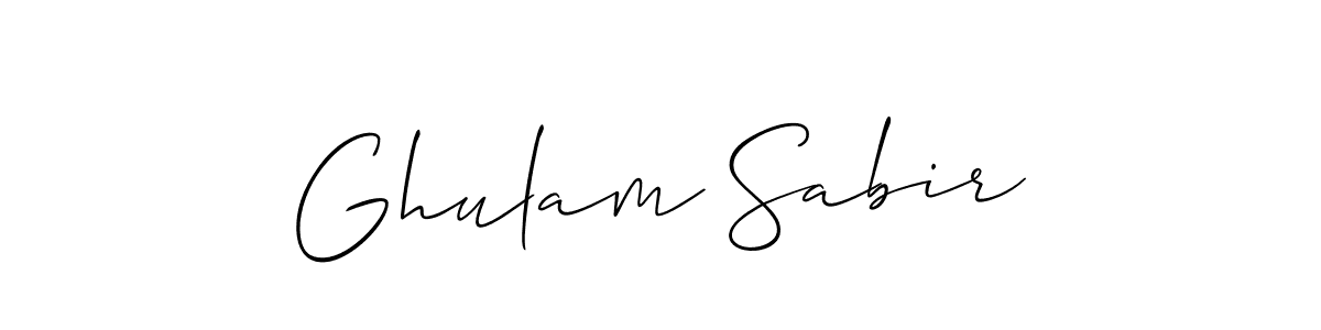 Make a beautiful signature design for name Ghulam Sabir. With this signature (Allison_Script) style, you can create a handwritten signature for free. Ghulam Sabir signature style 2 images and pictures png
