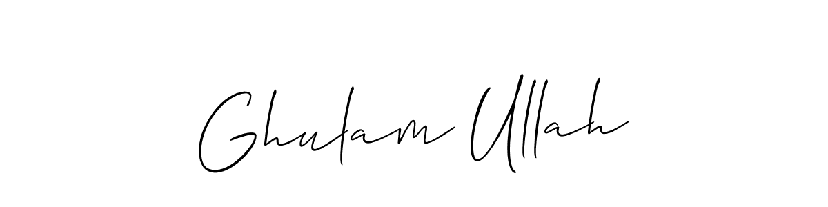 Ghulam Ullah stylish signature style. Best Handwritten Sign (Allison_Script) for my name. Handwritten Signature Collection Ideas for my name Ghulam Ullah. Ghulam Ullah signature style 2 images and pictures png