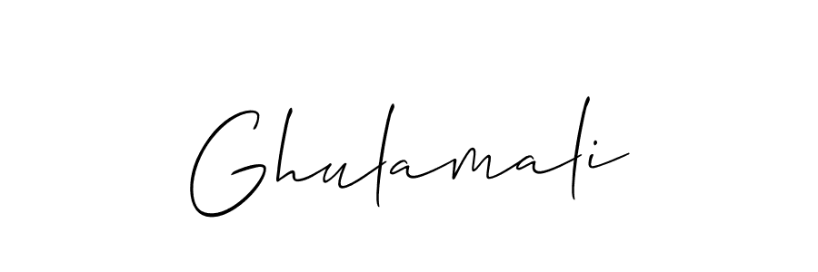 How to make Ghulamali signature? Allison_Script is a professional autograph style. Create handwritten signature for Ghulamali name. Ghulamali signature style 2 images and pictures png