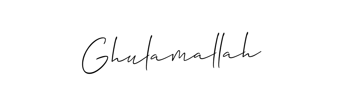 How to make Ghulamallah name signature. Use Allison_Script style for creating short signs online. This is the latest handwritten sign. Ghulamallah signature style 2 images and pictures png