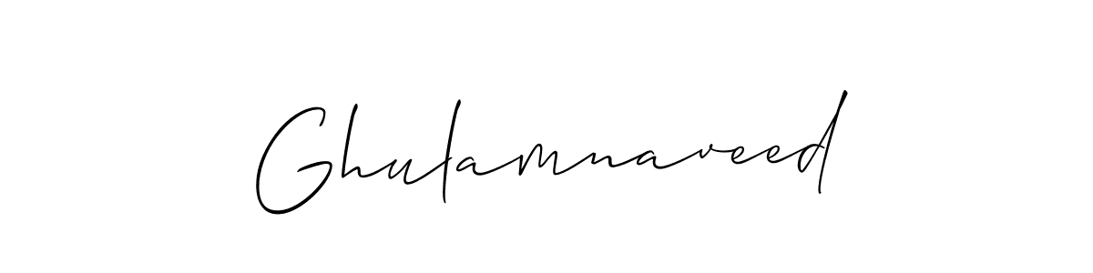 The best way (Allison_Script) to make a short signature is to pick only two or three words in your name. The name Ghulamnaveed include a total of six letters. For converting this name. Ghulamnaveed signature style 2 images and pictures png