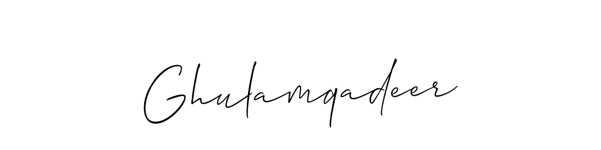 How to make Ghulamqadeer signature? Allison_Script is a professional autograph style. Create handwritten signature for Ghulamqadeer name. Ghulamqadeer signature style 2 images and pictures png
