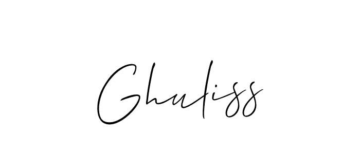 Also You can easily find your signature by using the search form. We will create Ghuliss name handwritten signature images for you free of cost using Allison_Script sign style. Ghuliss signature style 2 images and pictures png