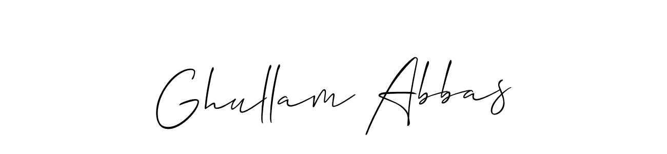 It looks lik you need a new signature style for name Ghullam Abbas. Design unique handwritten (Allison_Script) signature with our free signature maker in just a few clicks. Ghullam Abbas signature style 2 images and pictures png