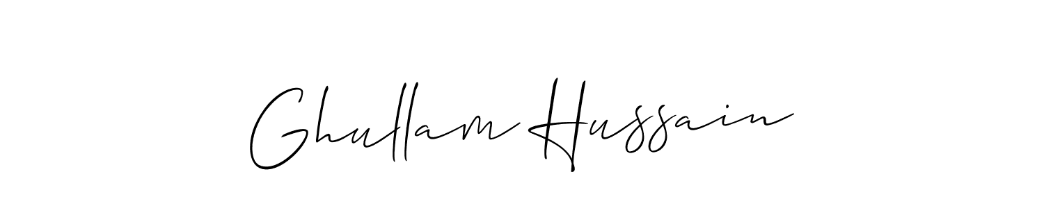 It looks lik you need a new signature style for name Ghullam Hussain. Design unique handwritten (Allison_Script) signature with our free signature maker in just a few clicks. Ghullam Hussain signature style 2 images and pictures png