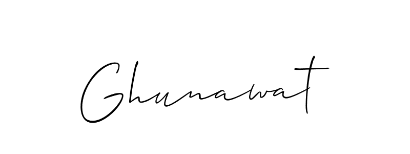 Create a beautiful signature design for name Ghunawat. With this signature (Allison_Script) fonts, you can make a handwritten signature for free. Ghunawat signature style 2 images and pictures png