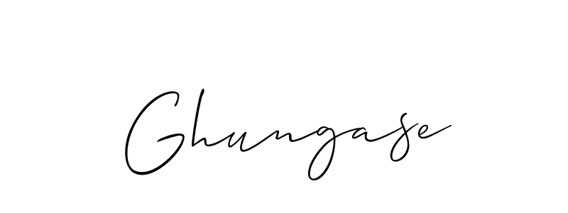 Create a beautiful signature design for name Ghungase. With this signature (Allison_Script) fonts, you can make a handwritten signature for free. Ghungase signature style 2 images and pictures png