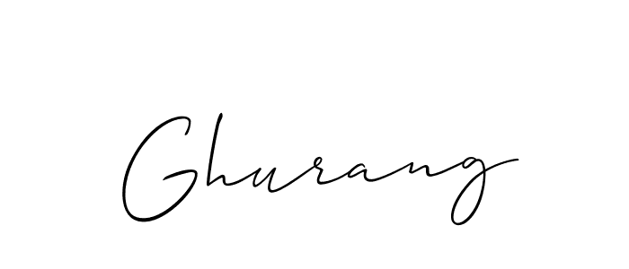 How to make Ghurang signature? Allison_Script is a professional autograph style. Create handwritten signature for Ghurang name. Ghurang signature style 2 images and pictures png
