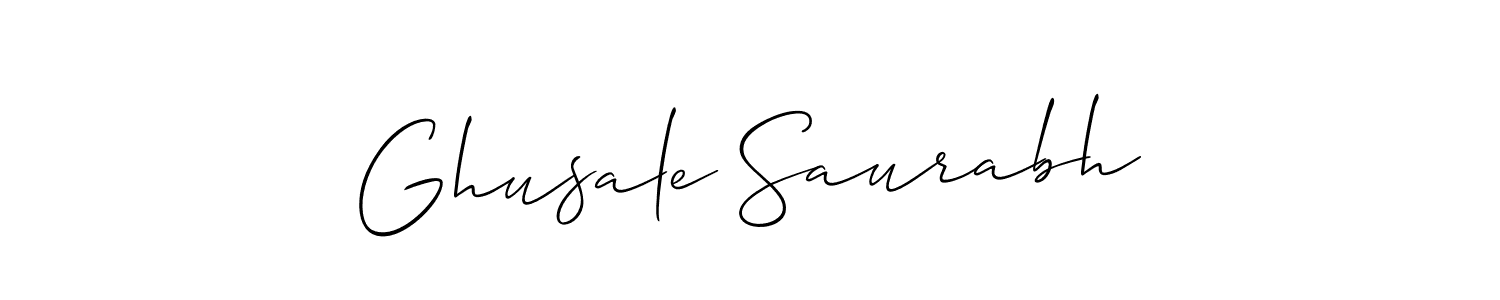 Create a beautiful signature design for name Ghusale Saurabh. With this signature (Allison_Script) fonts, you can make a handwritten signature for free. Ghusale Saurabh signature style 2 images and pictures png