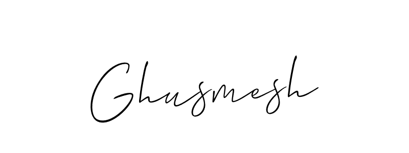 How to make Ghusmesh signature? Allison_Script is a professional autograph style. Create handwritten signature for Ghusmesh name. Ghusmesh signature style 2 images and pictures png
