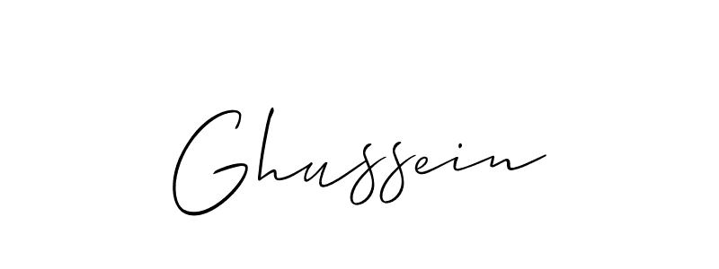 if you are searching for the best signature style for your name Ghussein. so please give up your signature search. here we have designed multiple signature styles  using Allison_Script. Ghussein signature style 2 images and pictures png