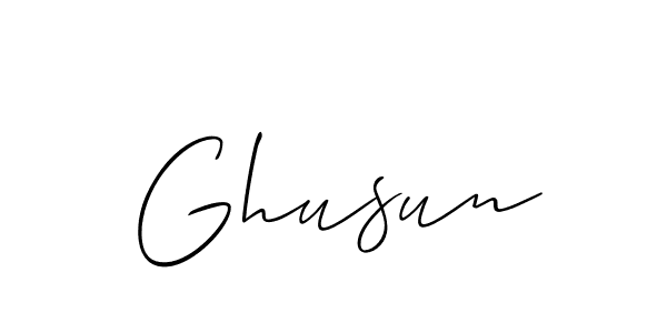 Also we have Ghusun name is the best signature style. Create professional handwritten signature collection using Allison_Script autograph style. Ghusun signature style 2 images and pictures png