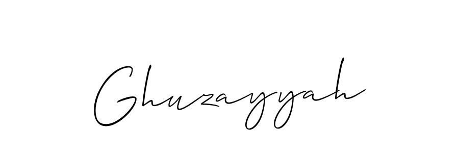 How to make Ghuzayyah signature? Allison_Script is a professional autograph style. Create handwritten signature for Ghuzayyah name. Ghuzayyah signature style 2 images and pictures png