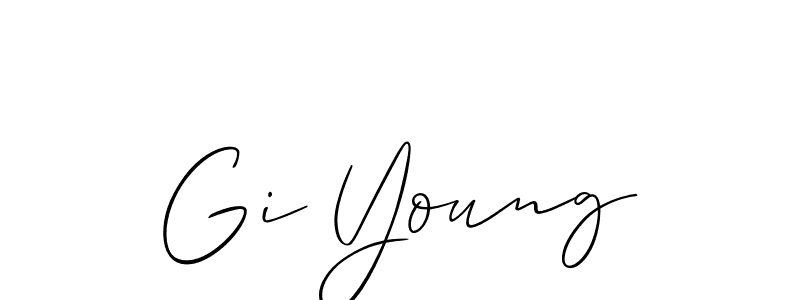 Make a short Gi Young signature style. Manage your documents anywhere anytime using Allison_Script. Create and add eSignatures, submit forms, share and send files easily. Gi Young signature style 2 images and pictures png