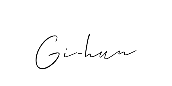 How to make Gi-hun signature? Allison_Script is a professional autograph style. Create handwritten signature for Gi-hun name. Gi-hun signature style 2 images and pictures png