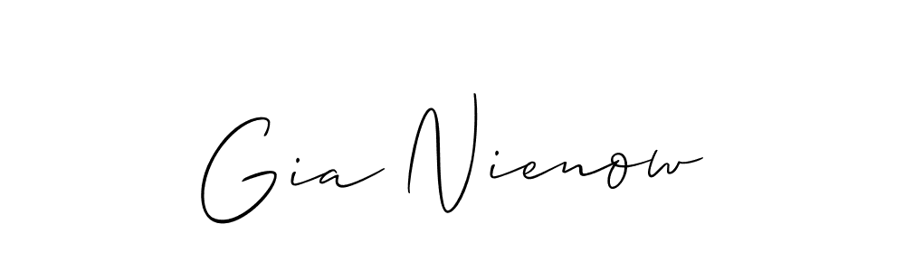 This is the best signature style for the Gia Nienow name. Also you like these signature font (Allison_Script). Mix name signature. Gia Nienow signature style 2 images and pictures png