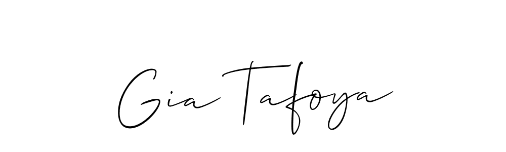 Also You can easily find your signature by using the search form. We will create Gia Tafoya name handwritten signature images for you free of cost using Allison_Script sign style. Gia Tafoya signature style 2 images and pictures png