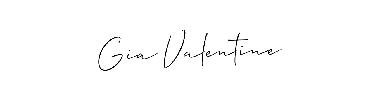 The best way (Allison_Script) to make a short signature is to pick only two or three words in your name. The name Gia Valentine include a total of six letters. For converting this name. Gia Valentine signature style 2 images and pictures png