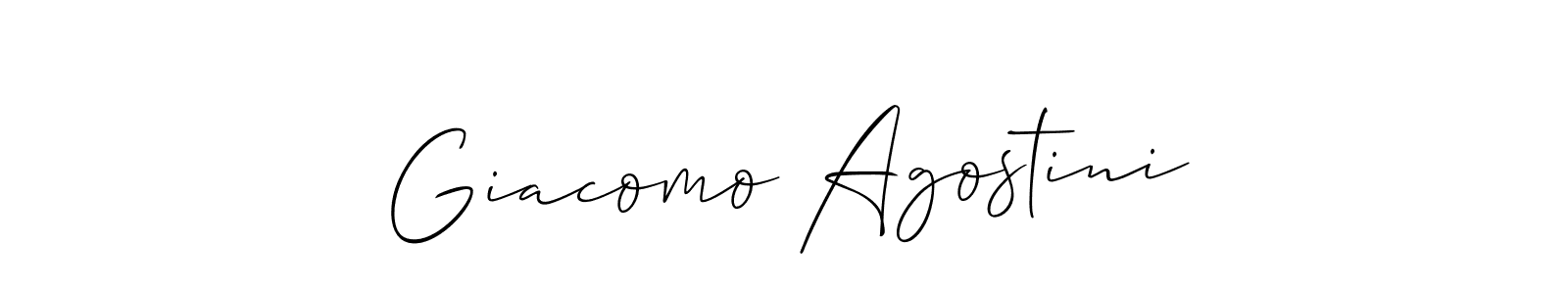 Create a beautiful signature design for name Giacomo Agostini. With this signature (Allison_Script) fonts, you can make a handwritten signature for free. Giacomo Agostini signature style 2 images and pictures png