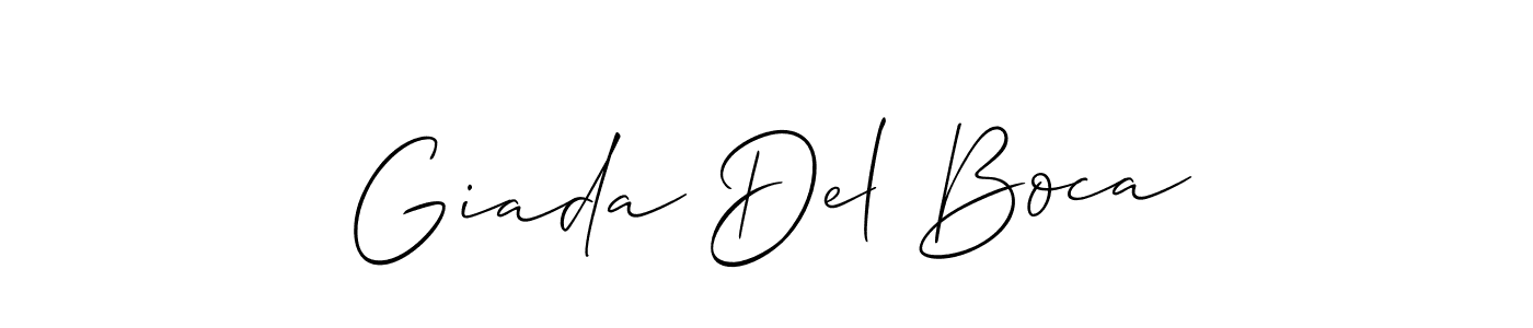 Make a short Giada Del Boca signature style. Manage your documents anywhere anytime using Allison_Script. Create and add eSignatures, submit forms, share and send files easily. Giada Del Boca signature style 2 images and pictures png
