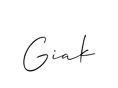 How to make Giak signature? Allison_Script is a professional autograph style. Create handwritten signature for Giak name. Giak signature style 2 images and pictures png