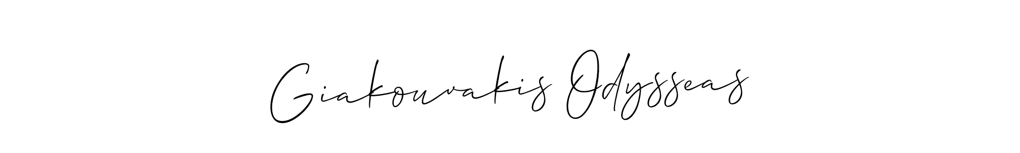 You should practise on your own different ways (Allison_Script) to write your name (Giakouvakis Odysseas) in signature. don't let someone else do it for you. Giakouvakis Odysseas signature style 2 images and pictures png