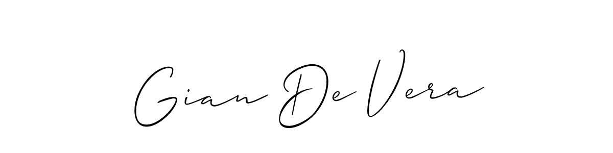 This is the best signature style for the Gian De Vera name. Also you like these signature font (Allison_Script). Mix name signature. Gian De Vera signature style 2 images and pictures png