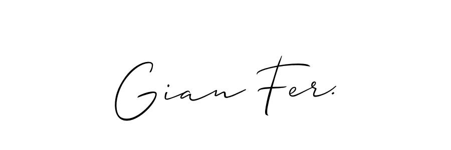Gian Fer. stylish signature style. Best Handwritten Sign (Allison_Script) for my name. Handwritten Signature Collection Ideas for my name Gian Fer.. Gian Fer. signature style 2 images and pictures png