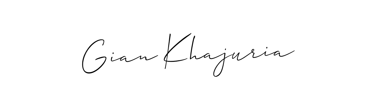 Use a signature maker to create a handwritten signature online. With this signature software, you can design (Allison_Script) your own signature for name Gian Khajuria. Gian Khajuria signature style 2 images and pictures png
