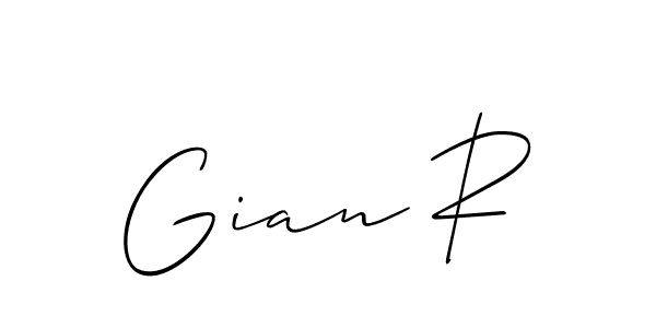 Similarly Allison_Script is the best handwritten signature design. Signature creator online .You can use it as an online autograph creator for name Gian R. Gian R signature style 2 images and pictures png