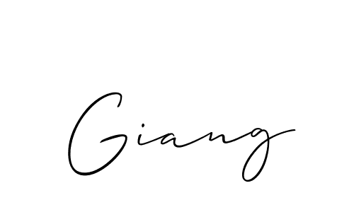 Similarly Allison_Script is the best handwritten signature design. Signature creator online .You can use it as an online autograph creator for name Giang. Giang signature style 2 images and pictures png