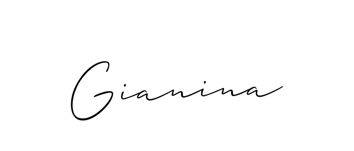 You should practise on your own different ways (Allison_Script) to write your name (Gianina) in signature. don't let someone else do it for you. Gianina signature style 2 images and pictures png