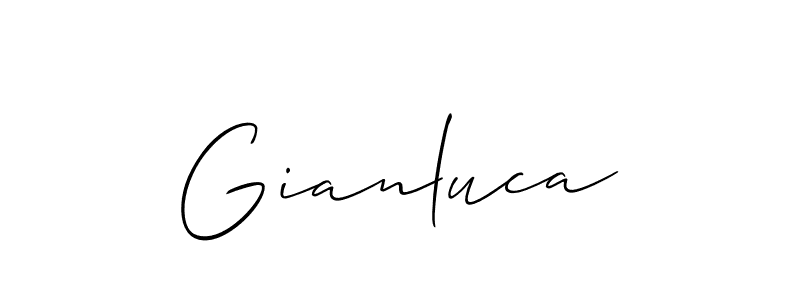 The best way (Allison_Script) to make a short signature is to pick only two or three words in your name. The name Gianluca include a total of six letters. For converting this name. Gianluca signature style 2 images and pictures png