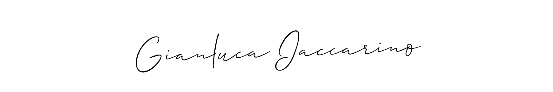 if you are searching for the best signature style for your name Gianluca Iaccarino. so please give up your signature search. here we have designed multiple signature styles  using Allison_Script. Gianluca Iaccarino signature style 2 images and pictures png