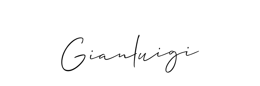 You should practise on your own different ways (Allison_Script) to write your name (Gianluigi) in signature. don't let someone else do it for you. Gianluigi signature style 2 images and pictures png